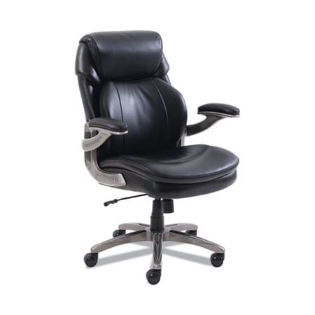 OSSET MID-BACK EXECUTIVE CHAIR, SUPPORTS UP TO 275 LBS., BLACK SEAT/BLACK BACK, SLATE BASE